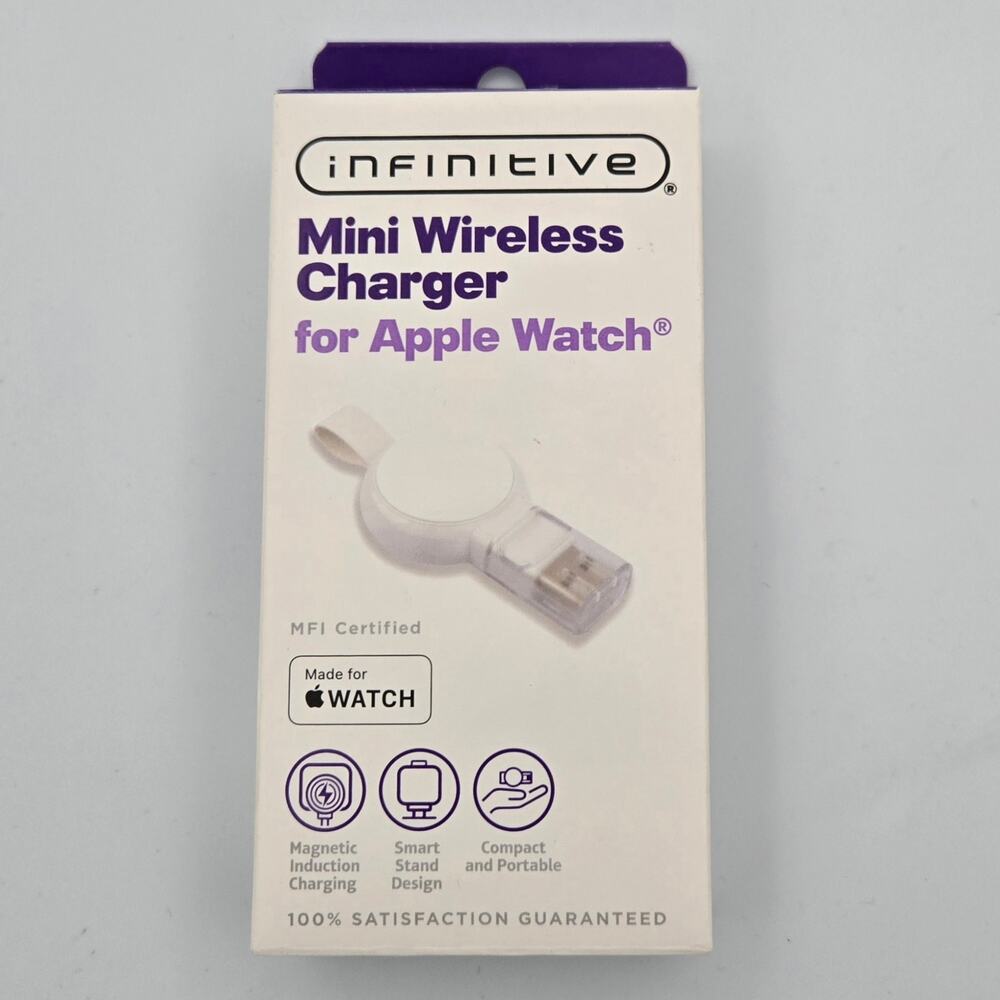 Infinitive Mini Wireless Charger for Apple Watch 1-6 and SE NEW UNOPENED